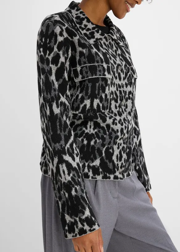 Cardigan con motivo jacquard, bonprix