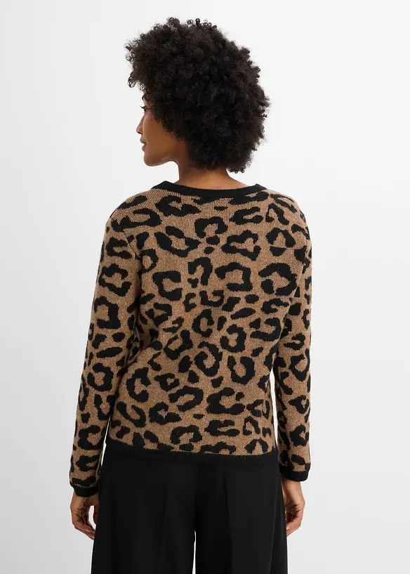 Cardigan con motivo jacquard, bonprix