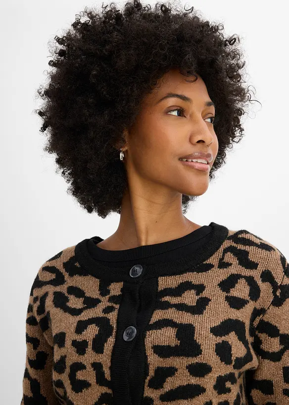Cardigan con motivo jacquard, bonprix