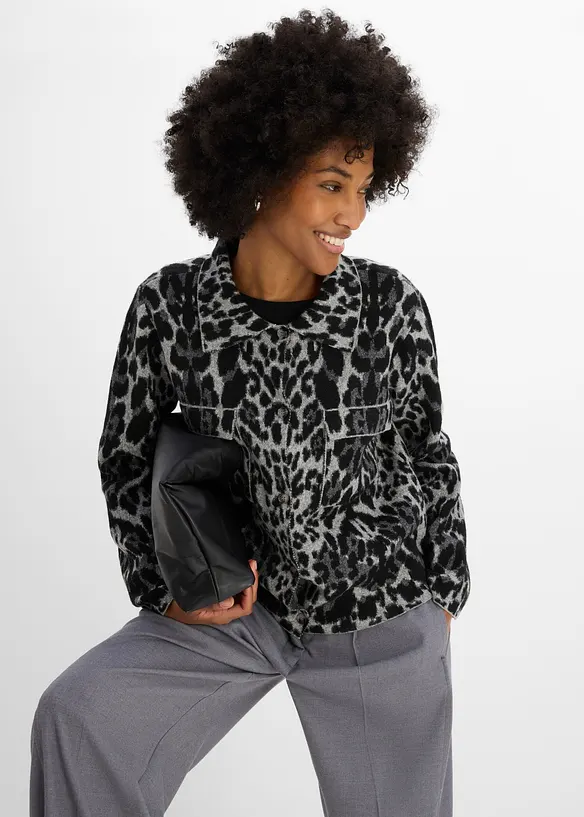 Cardigan con motivo jacquard, bonprix