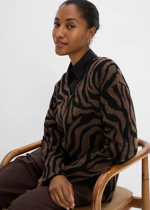 Maglione con motivo jacquard, bonprix