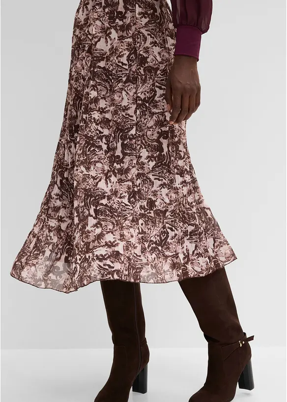 Gonna in chiffon effetto stropicciato, bonprix