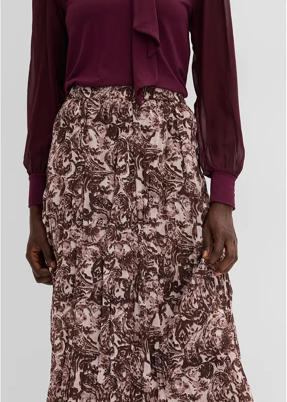 Gonna in chiffon effetto stropicciato, bonprix