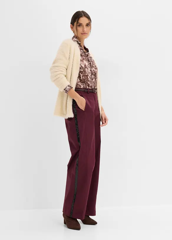 Cardigan in filato piumato, bonprix
