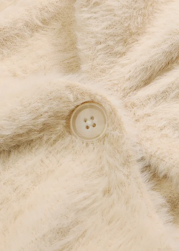 Cardigan in filato piumato, bonprix