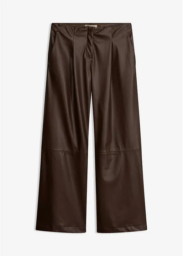 Pantaloni larghi in similpelle, bonprix