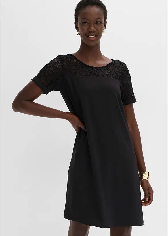 Miniabito con inserto in pizzo, bonprix