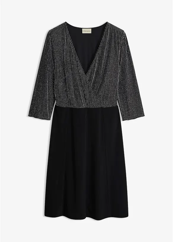 Abito in jersey con inserto glitterato, bonprix