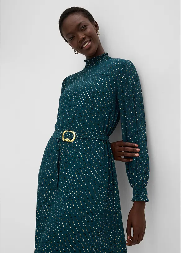Abito in chiffon con cintura elegante, bonprix