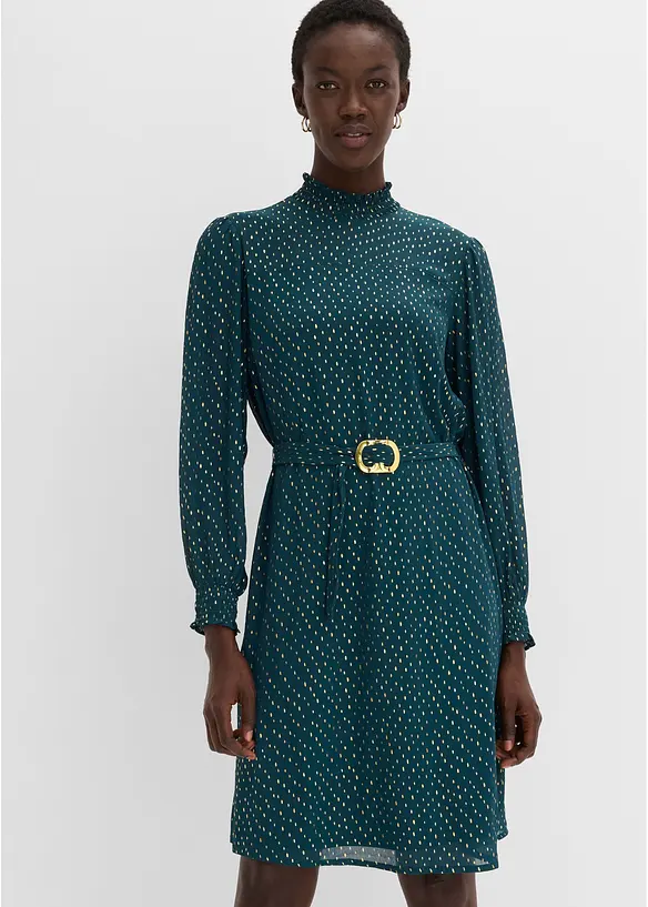 Abito in chiffon con cintura elegante, bonprix