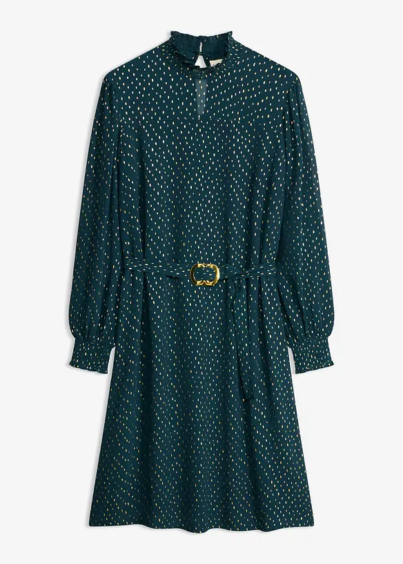 Abito in chiffon con cintura elegante, bonprix