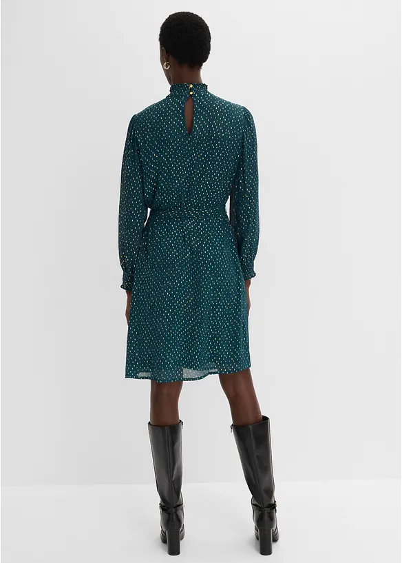Abito in chiffon con cintura elegante, bonprix
