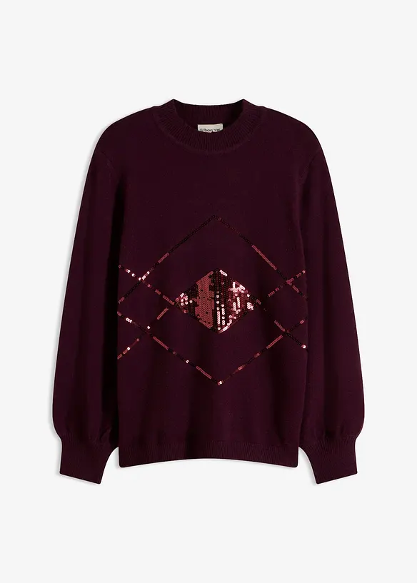 Maglione con paillettes, bonprix