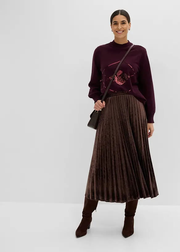 Maglione con paillettes, bonprix