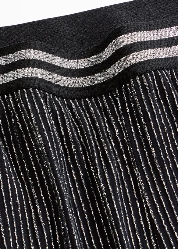 Pantaloni in jersey con righe glitterate, bonprix