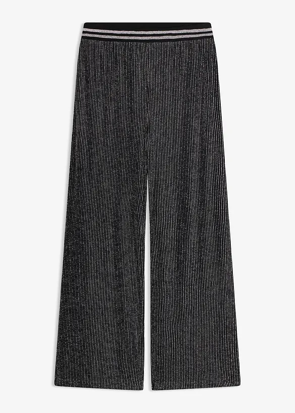 Pantaloni in jersey con righe glitterate, bonprix