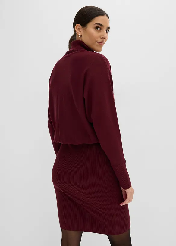 Abito in maglia con brillantini, bonprix