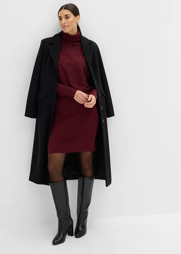 Abito in maglia con brillantini, bonprix