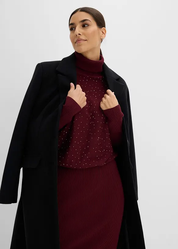 Abito in maglia con brillantini, bonprix