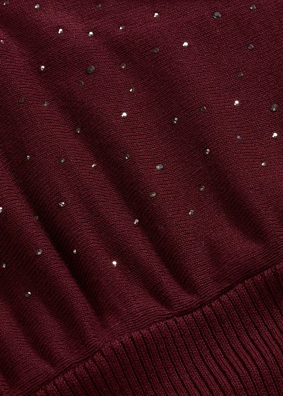 Abito in maglia con brillantini, bonprix