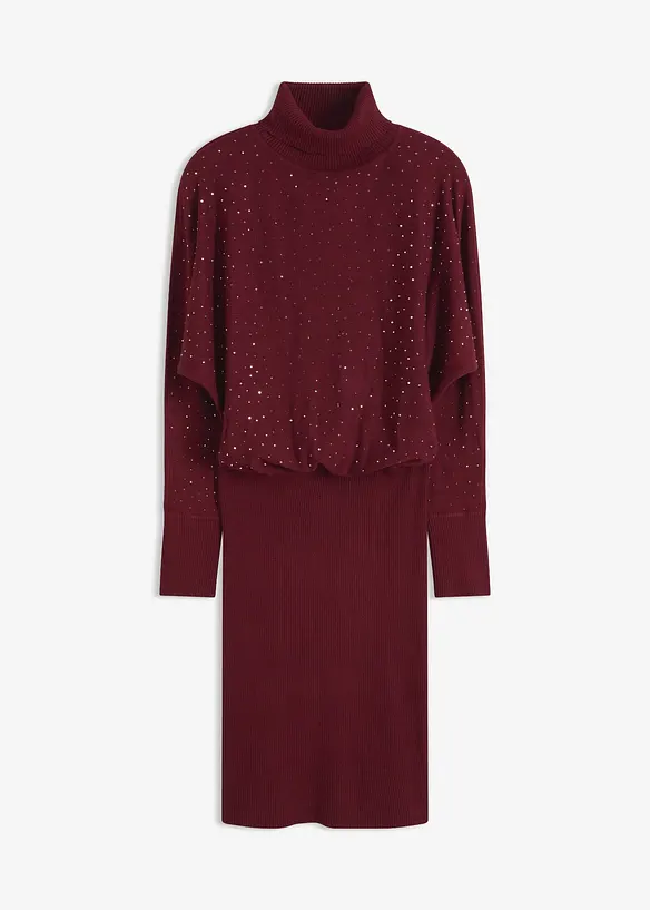 Abito in maglia con brillantini, bonprix