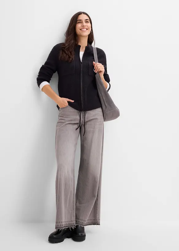 Cardigan in filato fine, bonprix