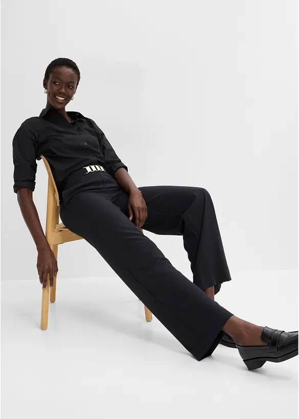 Pantaloni da completo con vita decorata, bonprix