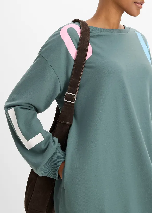 Abito in felpa di misto cotone morbido, bonprix