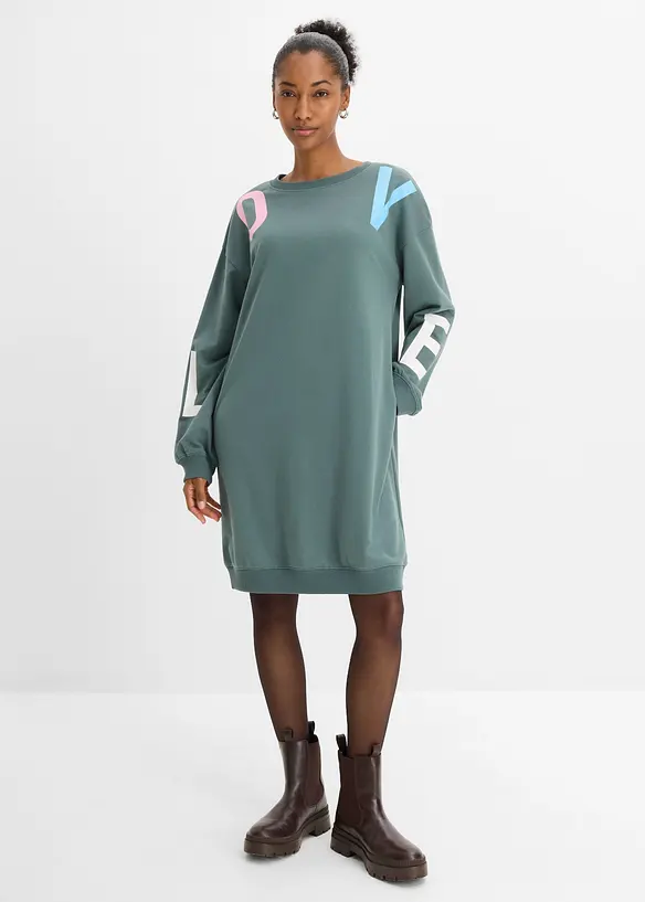 Abito in felpa di misto cotone morbido, bonprix