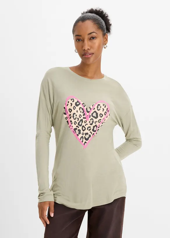 Maglia a maniche lunghe in morbida viscosa, bonprix