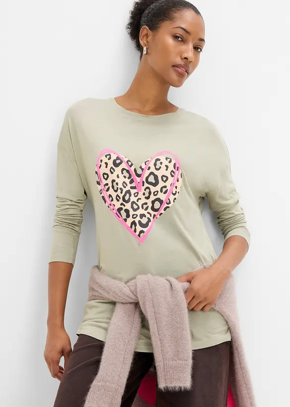 Maglia a maniche lunghe in morbida viscosa, bonprix