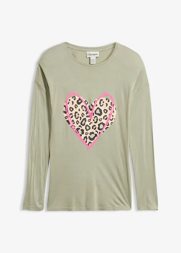 Maglia a maniche lunghe in morbida viscosa, bonprix