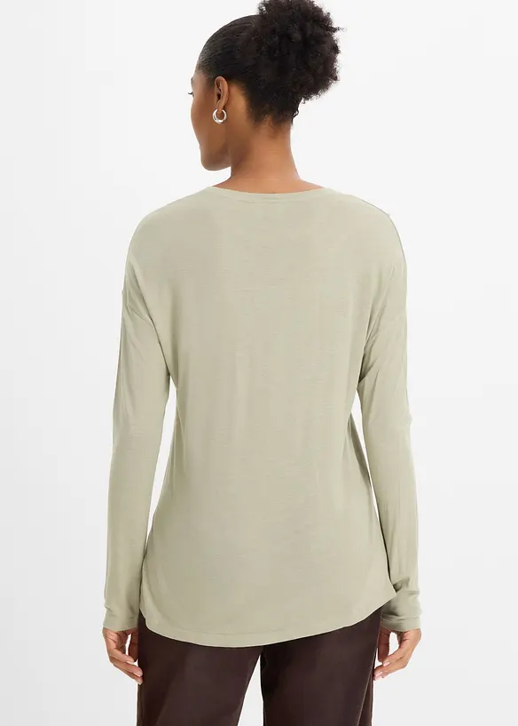 Maglia a maniche lunghe in morbida viscosa, bonprix