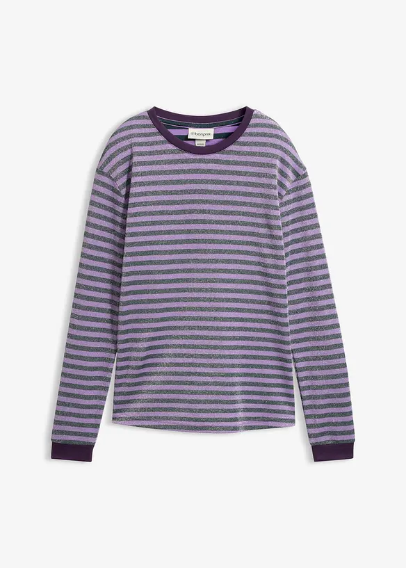 Maglia a maniche lunghe con filato glitterato, bonprix