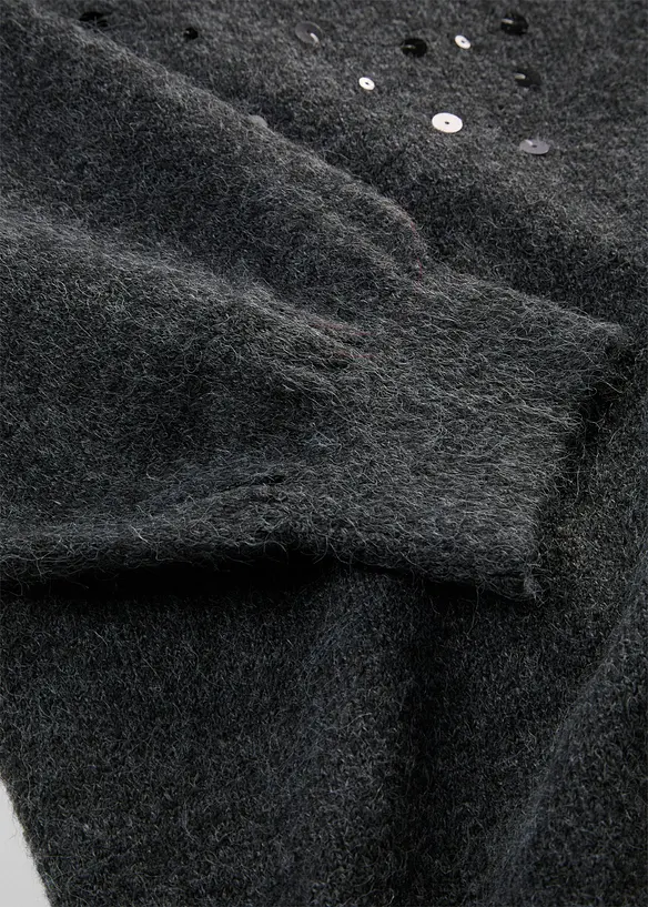 Abito in maglia con paillettes, bonprix