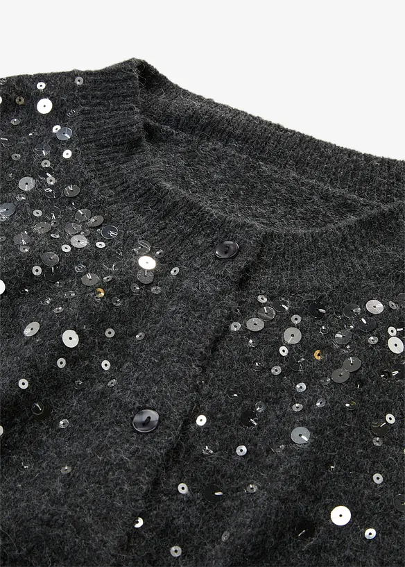 Cardigan con paillettes scintillanti, bonprix