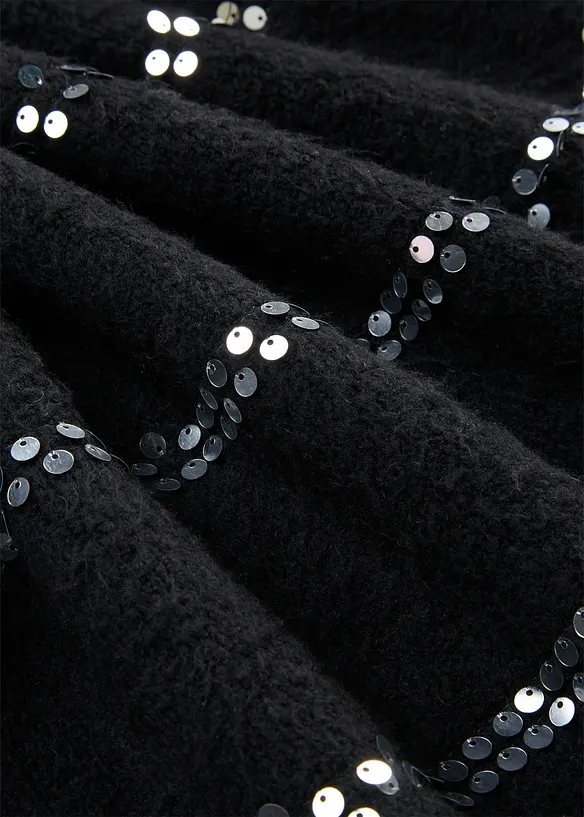Maglione in filato fine con righe di paillettes, bonprix