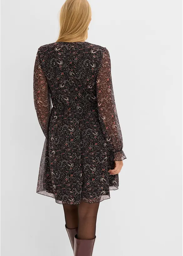 Abito in jersey e mesh fine, bonprix
