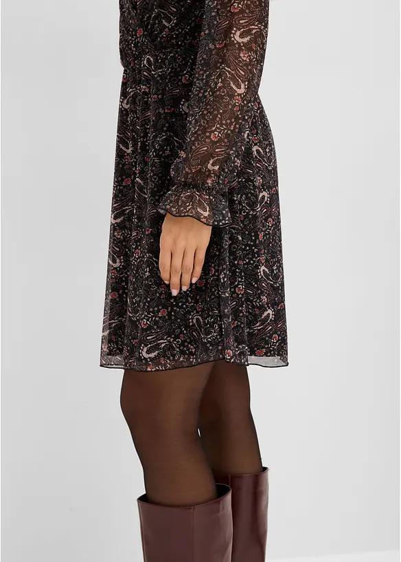 Abito in jersey e mesh fine, bonprix