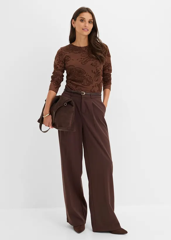 Maglia a maniche lunghe in fine mesh, bonprix