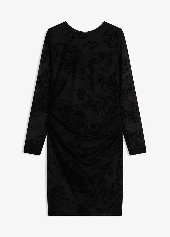 Abito in jersey e mesh fine, bonprix