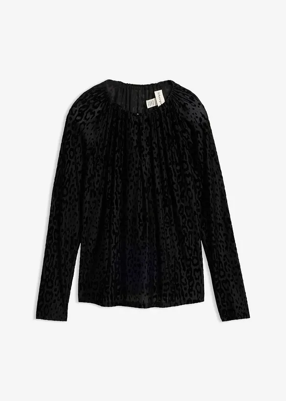 Maglia a maniche lunghe in mesh fine, bonprix