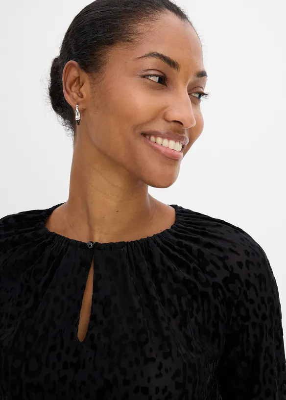 Maglia a maniche lunghe in mesh fine, bonprix