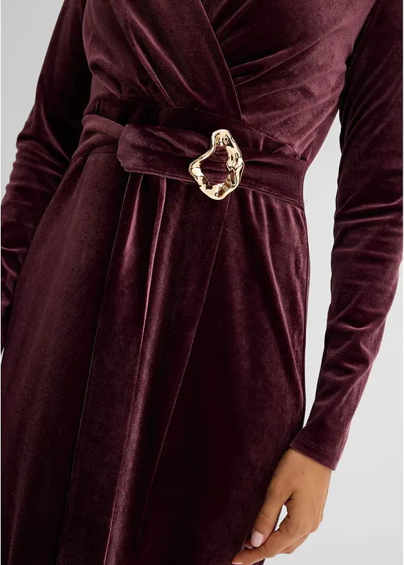 Abito di jersey in velluto, bonprix