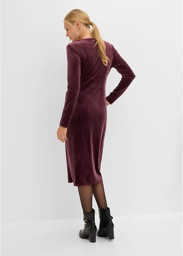 Abito di jersey in velluto, bonprix