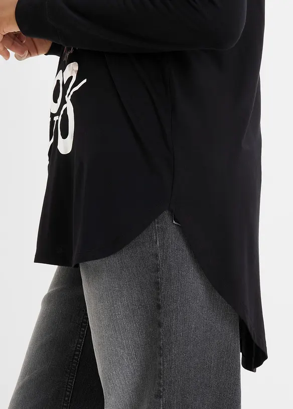 Maglia a maniche lunghe in misto viscosa fluido, bonprix