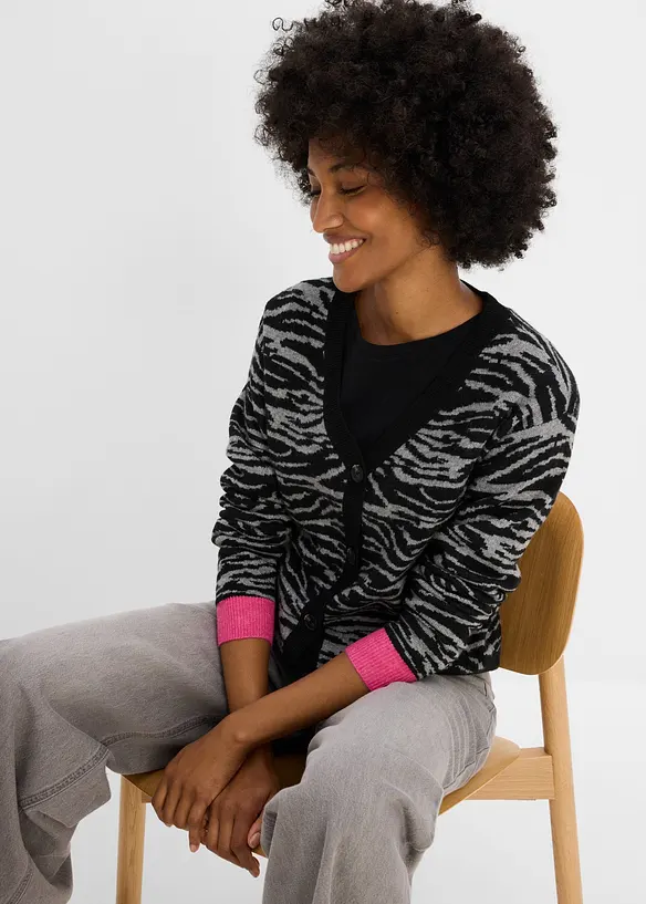 Cardigan jacquard, bonprix