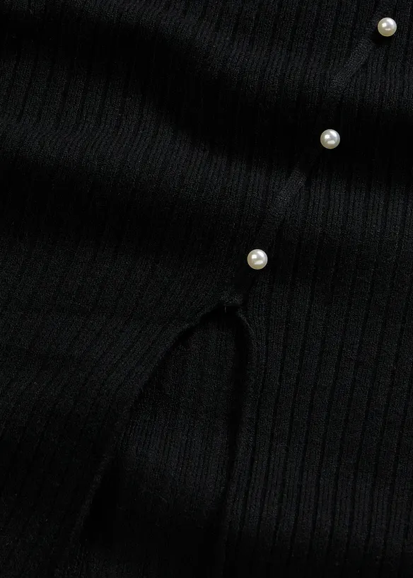 Abito in maglia con perle, bonprix