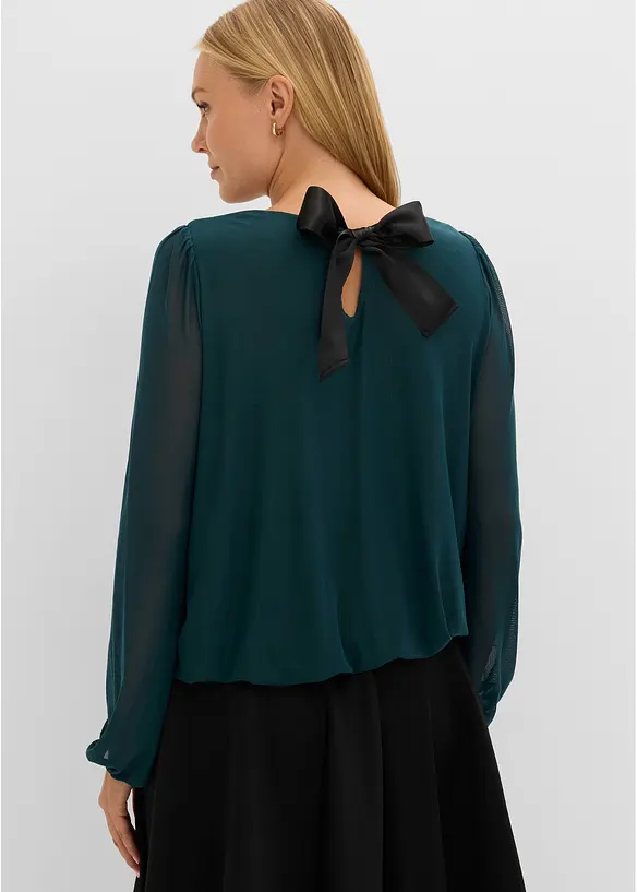 Maglia a maniche lunghe in morbido mesh, bonprix