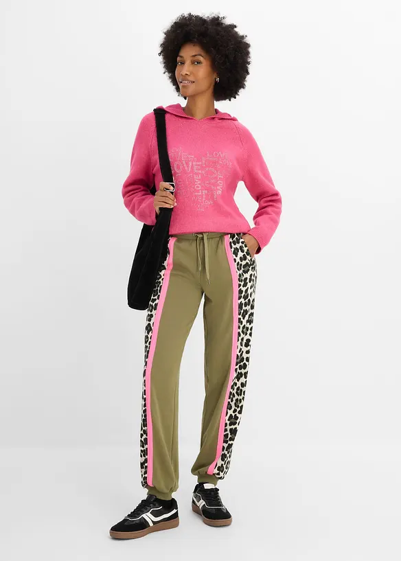 Pantaloni in morbida felpa misto cotone, bonprix